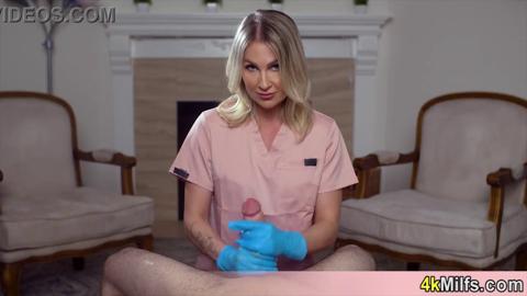 Dirty Nasty Nurse Andi Avalon Gets You Rock Hard in Minutes Flat, Handjob Whore Frenzy