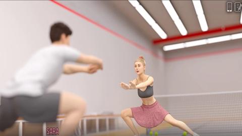 Double Fault Hook Up On Wet Tennis Courts with Steamy Slamming