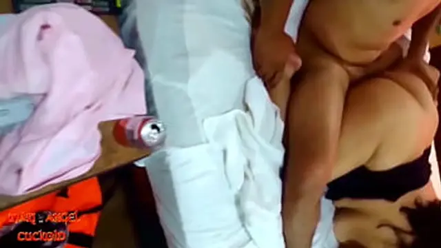 Another favorite lover pleases me while the cuckold watches