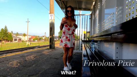 Sexy cougar gets nailed on a busy highway, getting down and dirty