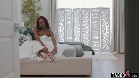 Ana Foxxx's hot ebony booty gets brutally pounded on her wedding morning