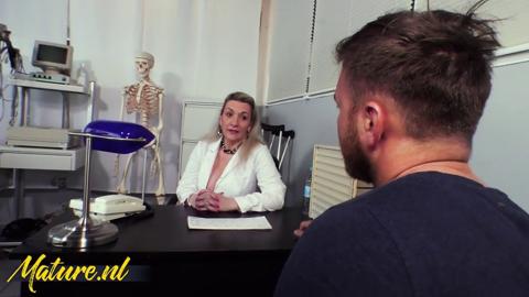 Dr  Sandy Big Boobs Engages With Patient