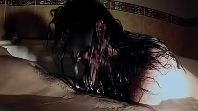 In the jacuzzi and without drowning