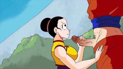 Before slugging it out, Goku's milk-lovin' babe craves for a raw, uncut, and untamed thrill