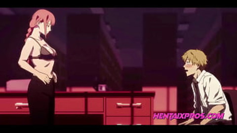 Student scores at cinema with blowjob from horned temptress Miss Makima's wicked lips ¦ Hardcore