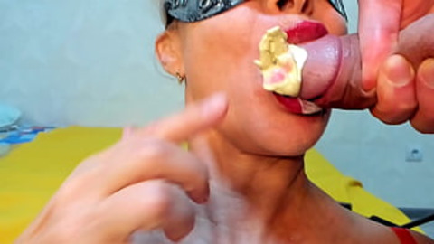 Slurping sloppy spunk on sticky bubblegum bursts