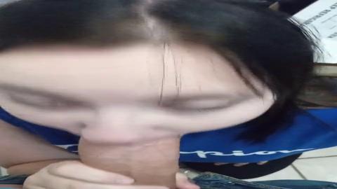 Slutty green-eyed minx gets face-fucked by massive cock🌭, juices dripping everywhere
