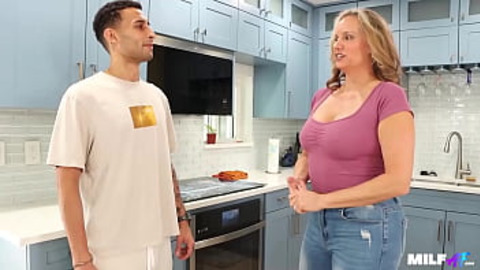 Horny🥵 Housewife Rides Newcomer Nina Starr's Pole