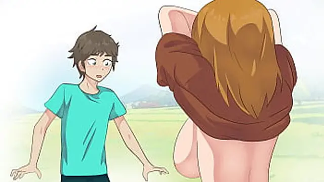 Cartoon Peasant Bares Boobs for Steve &mdash;  Hentai Parody Fun