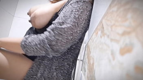 Steamy Asian Step-Mom Solo Teasing Her Big Breasts In Intense Masturbatory Session