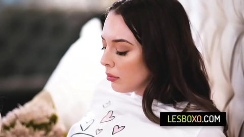 Horny🥵 Step-Moms And Daughters Masturbate Together Watching XXX - Rachael Cavalli, Lily Larimar