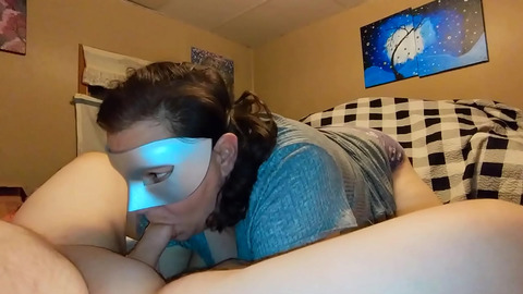 Amateur Fat Housewife's Sloppy Blowjob Makes Him Come Fast