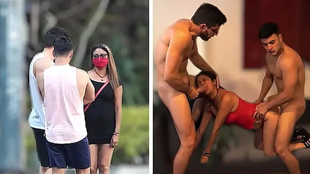 Hot Mexican Wifey Screws Two Dudes In Rough Threeway