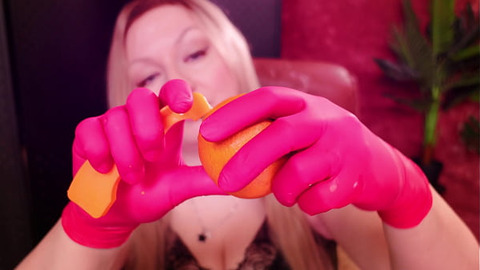 Asian Nurse Wears Gloves, Feels Oranges & Goes Further With Arya Grander