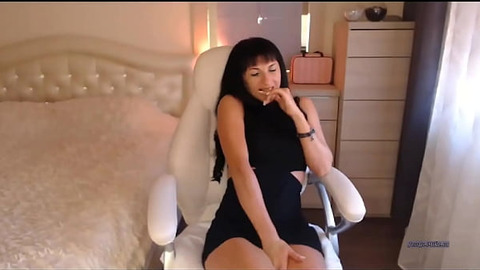 MLady Teases With Hot Chair StripTease, Intense Clit Suction & Wet FingerFucking 08-17-2019