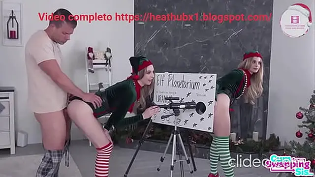 Two used elves Molly and Lily get fucked till they cum in their mouths