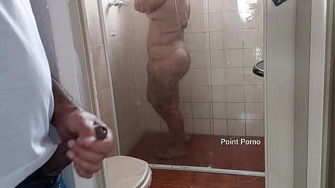 My stepmother always takes a shower with the door open so I can spy on her
