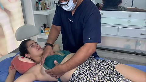 Consultation with the dermatologist ends in homemade sex with a hot MILF with huge tits