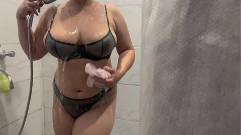 Spying on my stepmother in the shower with a hidden camera