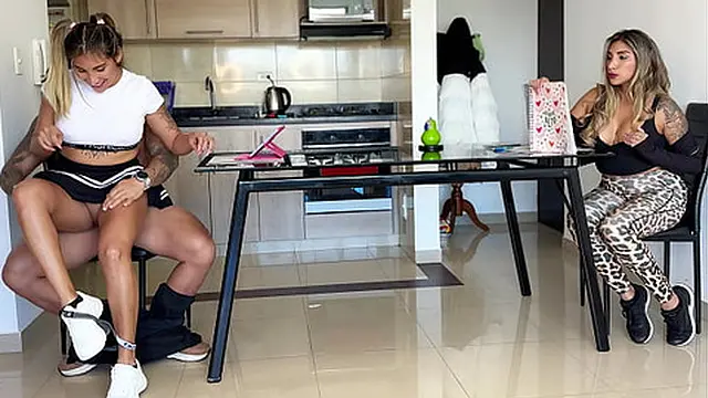 boyfriend-in-law pleases girlfriend-in-law while wife watches &mdash;  she gets off watching