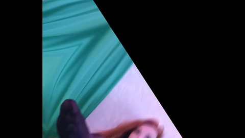 Rubbing nylon feet and pussy (JOI feet)