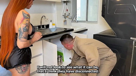 All plumbers have big dicks, so you have to take advantage of them 