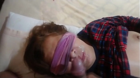 I get huge cumshots in my mouth and face, real cuckold husband