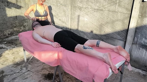 Outdoor massage —  let's begin?