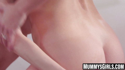 Stepdaughter and stepmom indulge in intense lesbian action