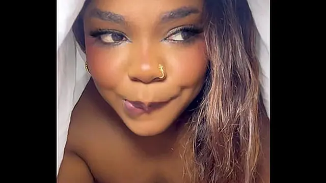 Ebony milf caught boyfriend masturbating while ding to be a sex doll