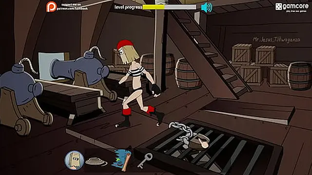 Dirty sailor seduces captive on the ship