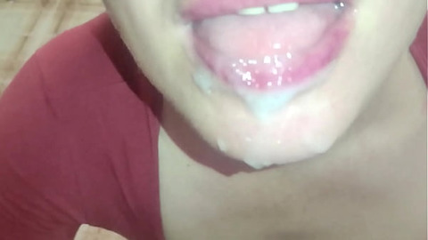 Newly Married Slut Wife Cheating her Husband offering her Ass and Mouth to her Stepson