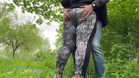 Felt my mother in law's camel toe in leggings while she was making me cum