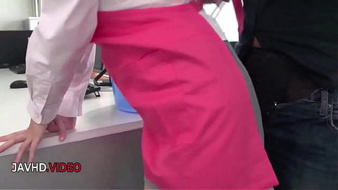 Asian Office Lady Chihiro Akino Delivers Hardcore Blowjob for Creampie Pleasure