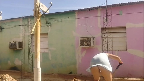 My neighbor can't wait to see my big ass in my short dress.