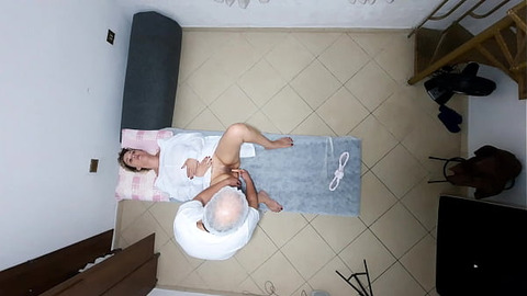 The doctor takes advantage of the patient's innocence and fills her ass.