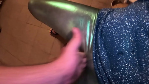 Deep blow-job and cum play on my shiny cameltoe 285- preview