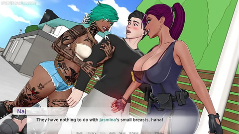 Hot MILF Caught Sucking and Fucking a Huge Thick Cock in Public, Naughty Public Slut - Devine Heel 01 3D Porn Game