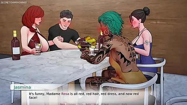 Busty MILF milf Shoves Her Huge Tits His Face &mdash;  milf With Some of the Biggest Tits - Devine Heel 03 3D Porn Game