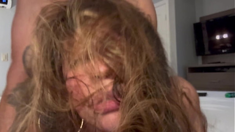 Rough ass spanking for big booty Latina, watch her eyes roll back with pleasure