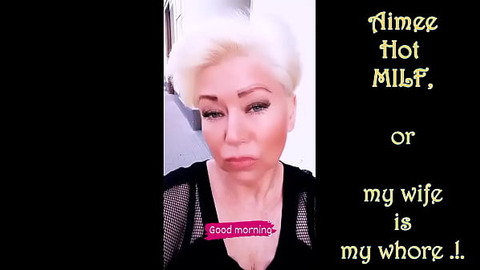 Brutal games with the cunt and throat of my curvy mature whore...))
