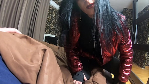 Deep Throat in My Tight Jumpsuit & Shiny Downjacket – He Spilled All Over Me 230- preview