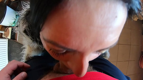 Tight Green Leather Pants Cameltoe – Blowjob & Doggy with Cum on My Fur Coat & Downjacket- preview
