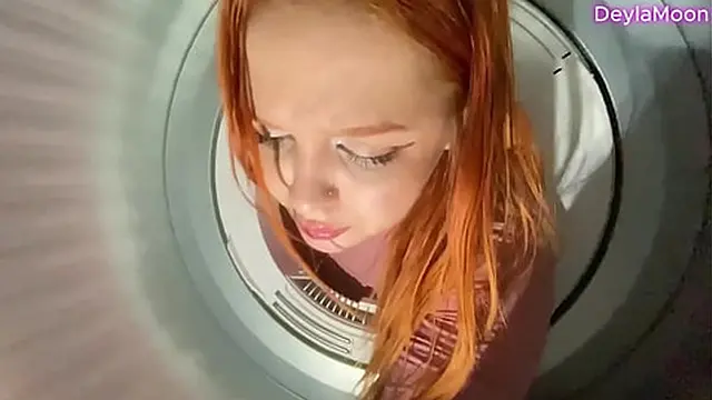 milf Stuck in Washing Machine and boyfriend Inserts Huge Cock into Her Pussy: S1E12