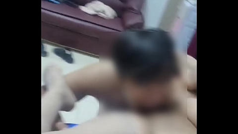 Fuck a young woman in a red lace dress —  take turns sucking cock and licking pussy before fucking