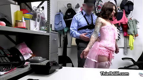 Cougar gets horny during cavity search and wants to fuck