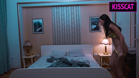 Step mother at Valentine's day shares room Stepson and gets unexpected cum in pussy and mouth