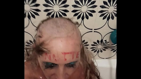 German Milf Sandra deepthroat puke haircut