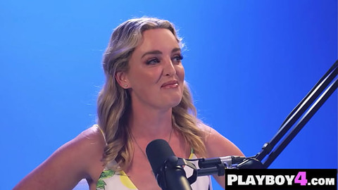 Solo blonde pornstar Charlie Forde and horny MILF masturbated for Playboy