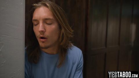 Asian teen stepsister caught perv stepbro peeping on MILF stepmom